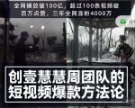 创壹慧慧周短视频爆款方法论,让你快速入门、少走弯路、节省试错成本-闪越社