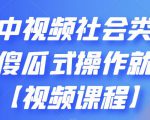 抖音中视频社会类玩法,傻瓜式操作就能赚钱【视频课程】-闪越社