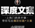 小呆短视频深度文案课,上热门的杀手锏,带你写出爆款标题+文案-闪越社