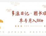 多渔日记·图书项目,无货源图书模式,纯搬运,单号月入4000+-闪越社