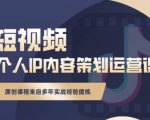 抖音短视频个人ip内容策划实操课,真正做到普通人也能实行落地-闪越社