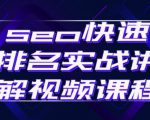 seo快速排名实战讲解视频课程,揭秘seo快排原理-闪越社