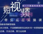 吴Sir·短视频带货底层实操课，教你如何选爆品、了解获短视频流量密码，正确起号-闪越社