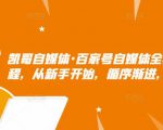 凯哥自媒体·百家号自媒体全套实战赚钱教程，从新手开始，循序渐进，系统的讲解-闪越社