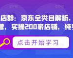 贝千电商店群:京东全类目解析,京东店群专业运营,实操200家店铺,纯实战经验-闪越社