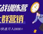 社群营销全套体系课程，助你了解什么是社群，教你快速步入月营10000+-闪越社