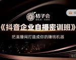 桔子会《抖音企业自播密训班》，把直播间打造成你的赚钱机器-闪越社
