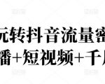 2022玩转抖音流量密码，(直播+短视频+千川)-闪越社