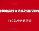 跨境电商独立站高效运行训练营，独立站全链路拆解-闪越社