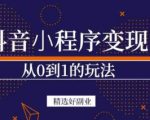 商梦网校-抖音小程序一个能日入300+的副业项目，变现、起号、素材、剪辑-闪越社