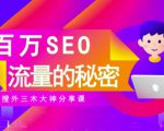 SEO实操培训：玩转百万SEO流量，助力站长快速提升流量（搜外三木大神分享课）-闪越社