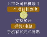 正规挂机项目，支持手机电脑一起挂，支持虚拟机多开，可以挂到老-闪越社