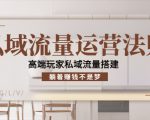 私域流量运营法则,高端玩家私域流量搭建,躺着赚钱不是梦-闪越社