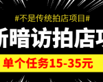 最新暗访拍店信息差项目，单个任务15-35元（不是传统拍店项目）-闪越社