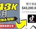 2022抖音国际版Tiktok赚钱项目:每天上传一个视频就轻松月入$43200-闪越社