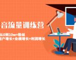 美业抖音流量训练营：从0到10w+粉丝 让你的门店用户增长+业绩增长+利润增长-闪越社