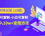 小红书特训营（第10期）低门槛-可复制-小白可复制-独家月入10w+变现方法-闪越社