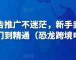 亚马逊广告推广不迷茫，新手卖家产品运营入门到精通（恐龙跨境电商）-闪越社