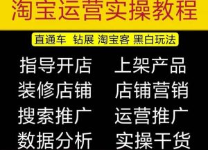 2023淘宝开店教程0基础到高级全套视频网店电商运营培训教学课程-闪越社
