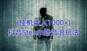 抖音Steam撸音浪玩法，挂机一天收入1000+不露脸 不说话 不封号 社恐人群福音-闪越社