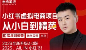 风口再至-米杰小红书虚拟电商项目3.0全网首发单号月收益过万可批量！-闪越社