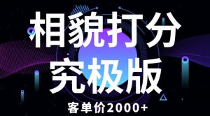 相貌打分究极版,客单价2000+纯新手小白就可操作的项目-闪越社