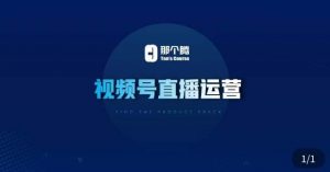 那个腾·视频号直播运营，​视频号直播推流逻辑/流量渠道解析/直播起号攻略/直播实操技巧-闪越社