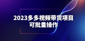 2023多多视频带货项目，可批量操作【保姆级教学】【揭秘】-闪越社