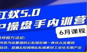 红蚁5.0IP操盘手内训营,IP操盘终极方法论-闪越社