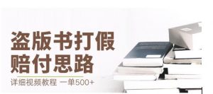 最新盗版书赔付打假项目，一单利润500+【详细玩法视频教程】【仅揭秘】-闪越社
