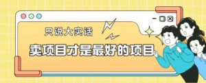 卖项目才是最好的项目一单3000+【揭秘】-闪越社