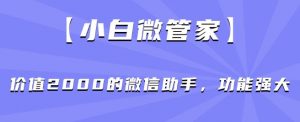 【小白微管家】价值2000的微信助手,功能强大-闪越社