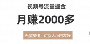 视频号流量掘金,无脑操作,对新人小白友好,月赚2000多【揭秘】-闪越社