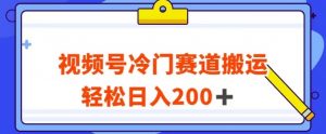视频号最新冷门赛道搬运玩法，轻松日入200+【揭秘】-闪越社