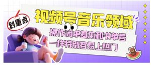 视频号音乐领域项目玩法,操作简单基本和书单号一样,特别容易上热门【揭秘】-闪越社