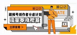 一条视频收益3000+,一条作品涨粉2000+,视频号流量爆炸·的秘籍-闪越社