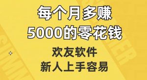 欢友软件，新人上手容易，每个月多赚5000的零花钱【揭秘】-闪越社