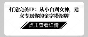 打造完美IP:从小白到女神,建立专属你的金字塔招牌-闪越社