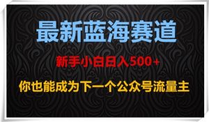 最新蓝海赛道，新手小白日入500+，你也能成为下一个公众号流量主【揭秘】-闪越社