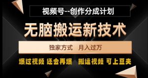 视频号无脑搬运新技术,破原创壕流量,独家方式,爆过视频,还会再爆【揭秘】-闪越社