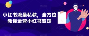 小红书流量私教,全方位教你运营小红书变现-闪越社