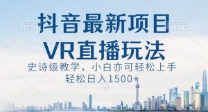抖音最新VR直播玩法，史诗级教学，小白也可轻松上手轻松日入1500+【揭秘】-闪越社
