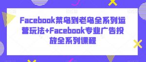 Facebook菜鸟到老鸟全系列运营玩法+Facebook专业广告投放全系列课程-闪越社