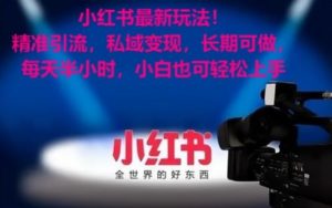 小红书最新玩法！精准引流，私域变现，长期可做，每天半小时，小白也可轻松上手【揭秘】-闪越社