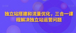 独立站搭建和流量优化,三合一课程解决独立站运营问题-闪越社