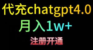 代充chatgpt4,日入500+,精准引流,暴力变现【揭秘】-闪越社