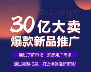 亚马逊·30亿大卖爆款新品推广,可复制、全程案例实操的爆款推新SOP-闪越社