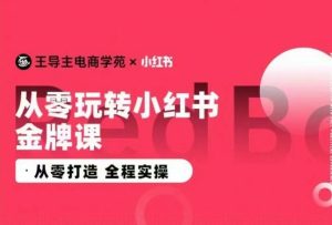 王导主·小红书电商运营实操课,从零打造  全程实操-闪越社