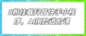 0粉挂载抖音快手小程序,AI换脸进阶课-闪越社
