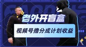 老外开盲盒视频,撸视频号分成计划收益,每天只需一小时,新手小白轻松上手【揭秘】-闪越社